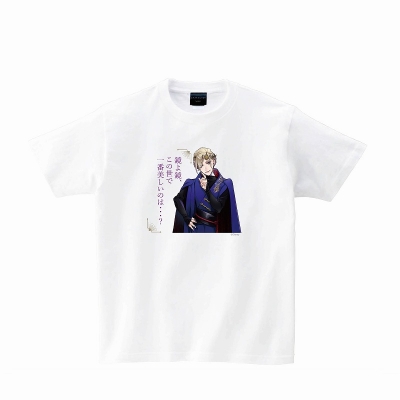【グッズ-Tシャツ】『ディズニー ツイステッドワンダーランド』 Tシャツ ホワイト ヴィル&セリフ M
