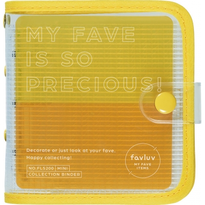 【グッズ-バインダー】ノンキャラオリジナル ファブラブ コレクションバインダー ミニサイズ キイロ【favluv】