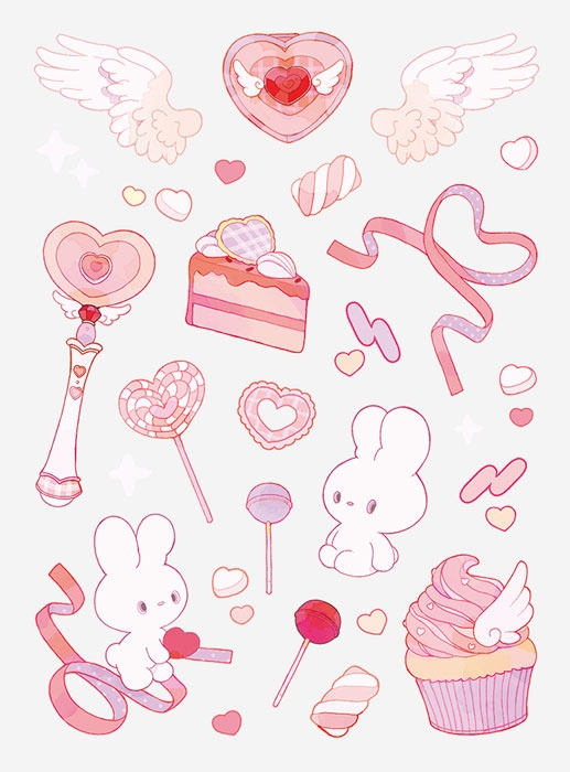 【グッズ-ステッカー】ノンキャラオリジナル ファブラブ デコレーションステッカー マジカル01【favluv】