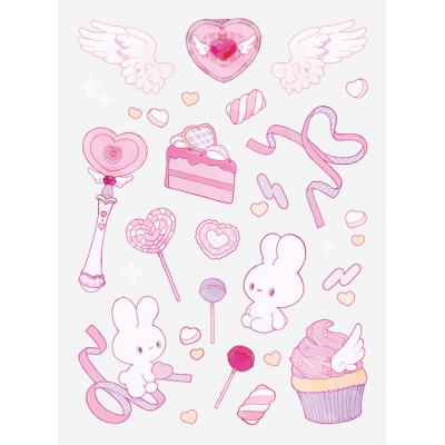 【グッズ-ステッカー】ノンキャラオリジナル ファブラブ デコレーションステッカー マジカル02【favluv】
