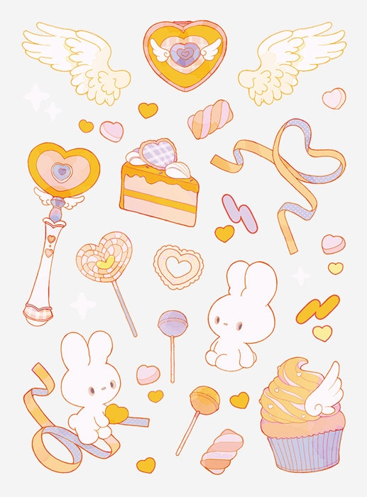 【グッズ-ステッカー】ノンキャラオリジナル ファブラブ デコレーションステッカー マジカル03【favluv】