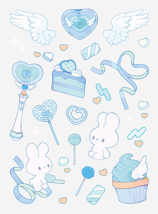 【グッズ-ステッカー】ノンキャラオリジナル ファブラブ デコレーションステッカー マジカル06【favluv】