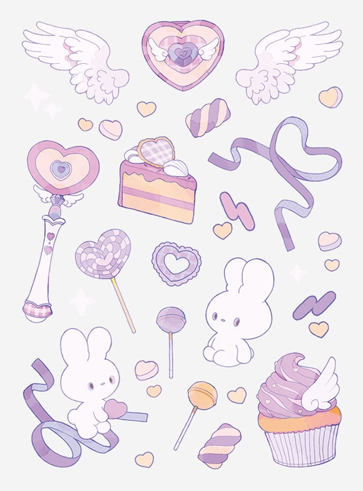 【40%OFF】【グッズ-ステッカー】ノンキャラオリジナル ファブラブ デコレーションステッカー マジカル07【favluv】