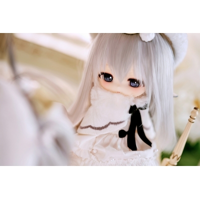【アクションフィギュア】PICCODO ACTION DOLL X 白匣アリス 白桑 デフォルメドール+HANEKOノーメイクドールヘッドセット