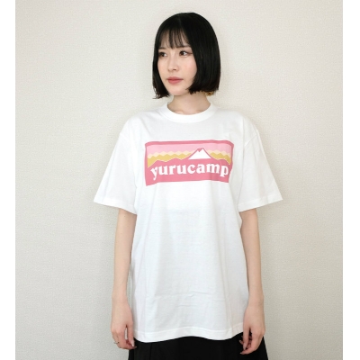 【グッズ-Tシャツ】ゆるキャン ふじさんロゴ Tシャツ なでしこ XL ホワイト【アクロス】
