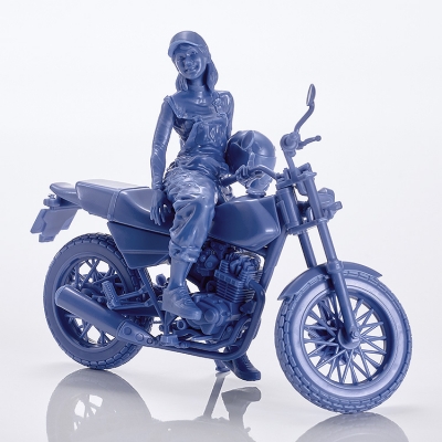 【プラモデル】PLAMAX MF-103 Rider's portrait Honda FTR 223 ブルー 1/20