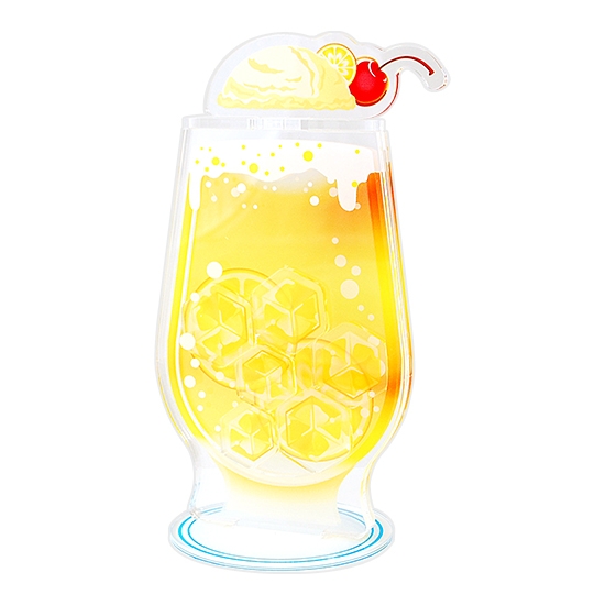 【グッズ-スタンドポップ】ノンキャラオリジナル クリームソーダ-レモン-【にじ丸商店】