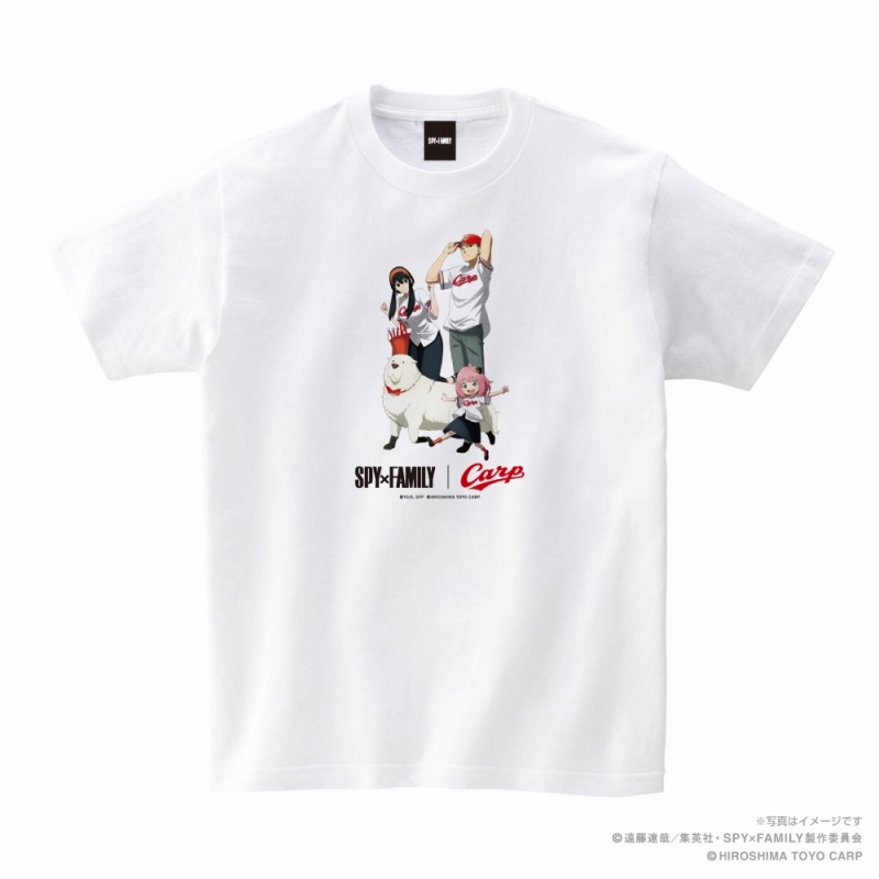 グッズ アパレル キャラクターアイテム グッズ Tシャツ Spy Family プロ野球コラボ 広島東洋カープ フォージャー家 Tシャツ キッズ ホワイト 110サイズ アニメイト
