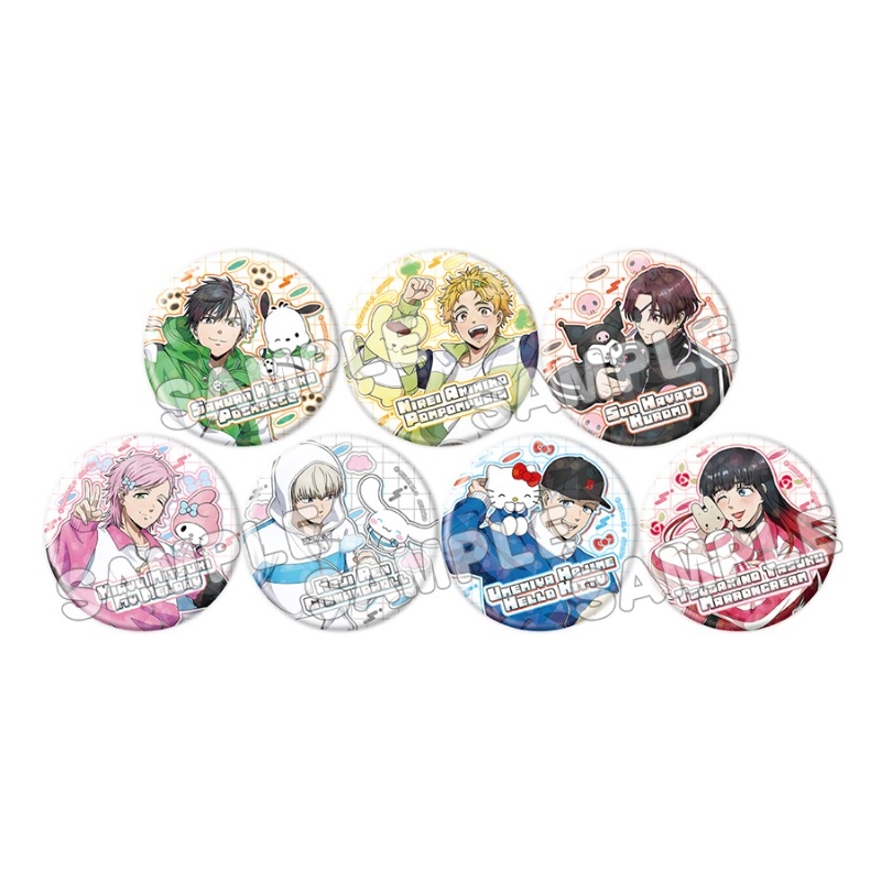 【グッズ-バッチ】WIND BREAKER×サンリオキャラクターズ2 トレーディングホログラム缶バッジ（等身）