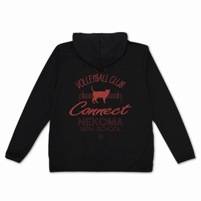 【グッズ-ジャンパー・コート】ハイキュー!! 音駒高校バレーボール部 薄手ドライパーカー/BLACK-L