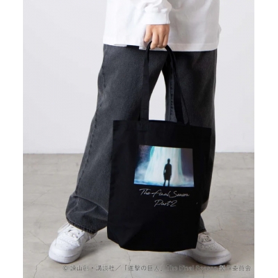【グッズ-バッグ】進撃の巨人×SiMコラボトート ブラック Fサイズ