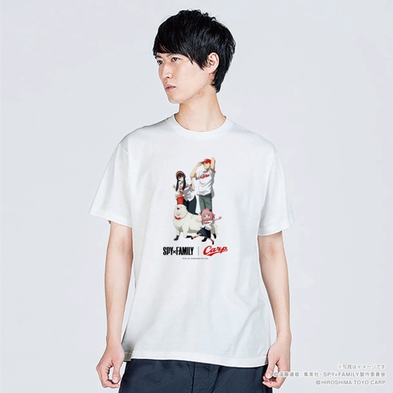 グッズ アパレル キャラクターアイテム グッズ Tシャツ Spy Family プロ野球コラボ 広島東洋カープ フォージャー家 Tシャツ ホワイト Xlサイズ アニメイト
