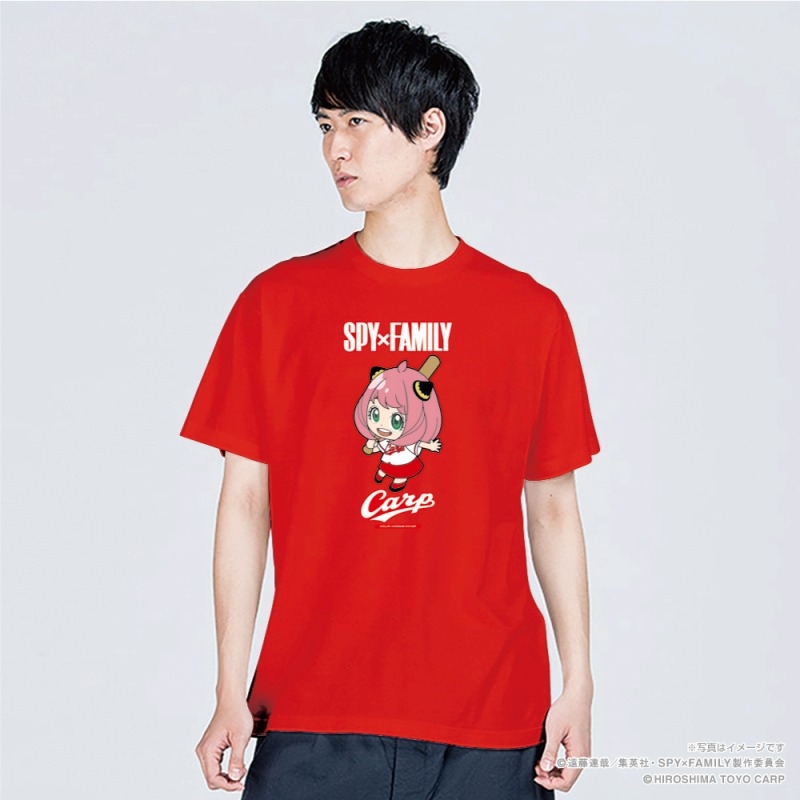グッズ アパレル キャラクターアイテム グッズ Tシャツ Spy Family プロ野球コラボ 広島東洋カープ アーニャ フォージャー Tシャツ レッド Mサイズ アニメイト