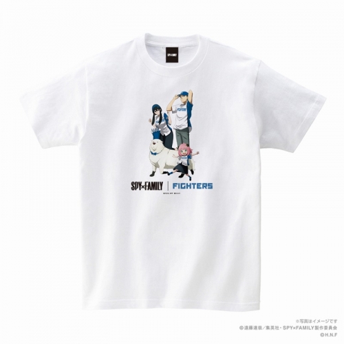 グッズ Tシャツ Spy Family プロ野球コラボ 北海道日本ハムファイターズ フォージャー家 Tシャツ キッズ ホワイト 130サイズ アニメイト