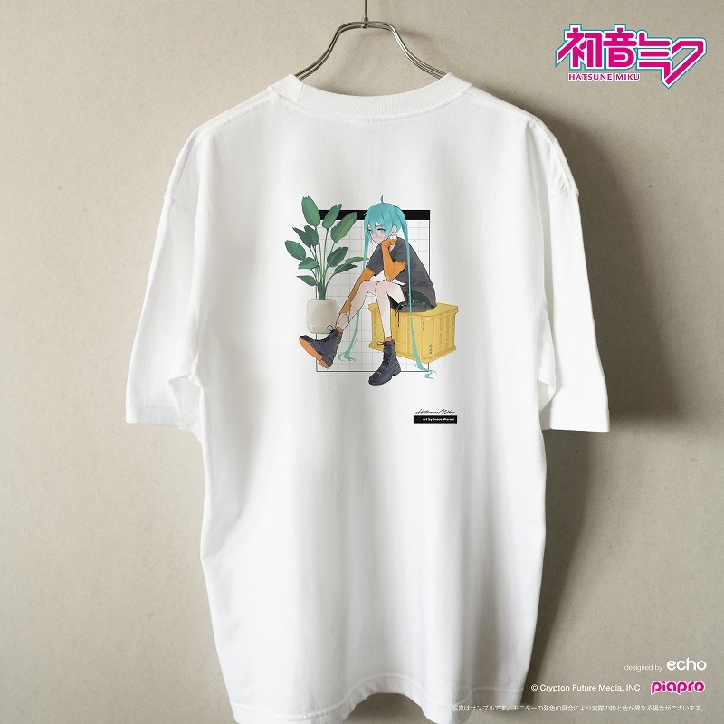 【グッズ-Tシャツ】初音ミク イラストレーターコラボ 半袖Tシャツ イノウエワラビモデル Mサイズ【CHORD】