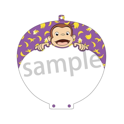 【グッズ-カバーホルダー】おさるのジョージ うちわカバー パープル