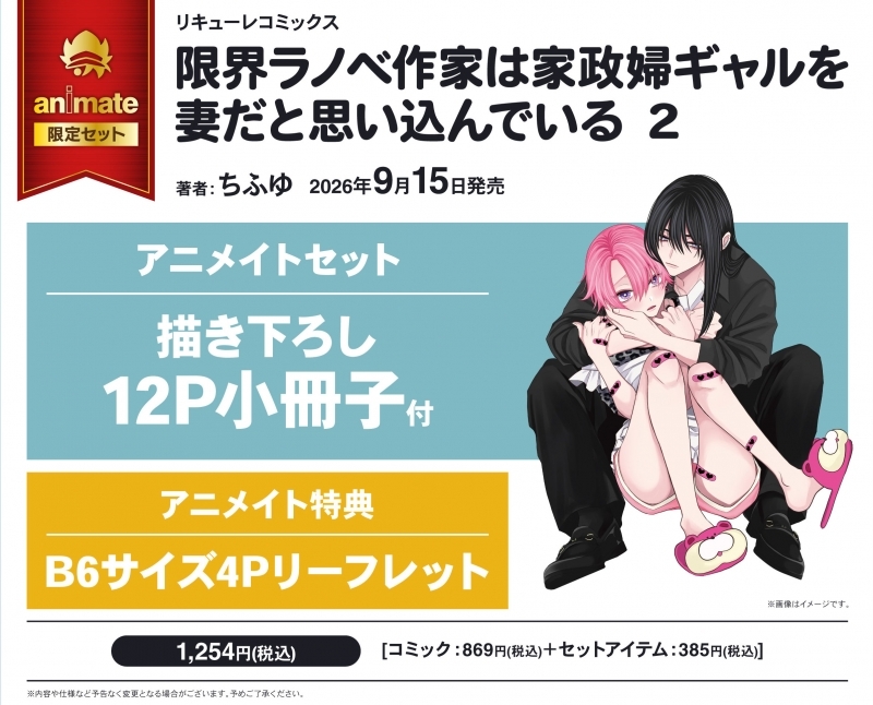 【コミック】限界ラノベ作家は家政婦ギャルを妻だと思い込んでいる(2) アニメイトセット【描き下ろし12P小冊子付き】