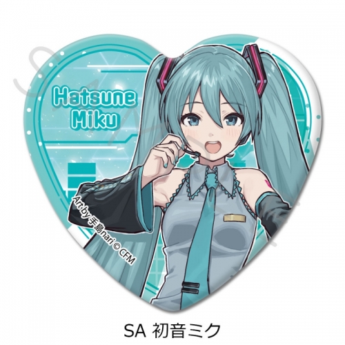 グッズ-バッチ】『初音ミク＆ピアプロキャラクターズ』 ハート型缶 