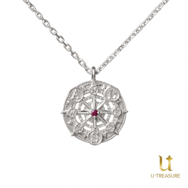 【グッズ-ネックレス】ワンピース 約束の羅針盤 ネックレス シルバー