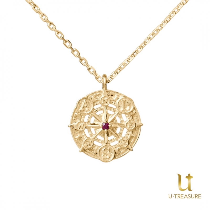 【グッズ-ネックレス】ワンピース 約束の羅針盤 ネックレス K18イエローゴールド