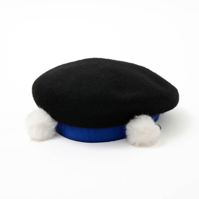 【グッズ-帽子】雨衣 モデル ベレー帽&ポンポンヘアゴム セット