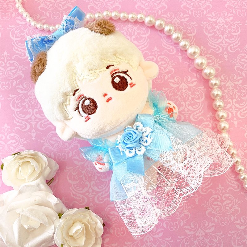 【グッズ-衣装】ノンキャラオリジナル ぬいぐるみ用カラフルドレス10cm 用 サックス【G.triGer】