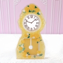 【グッズ-スタンドポップ】ノンキャラオリジナル アクリルフレーム【アンティーク時計】 缶バッジ・アクスタ用 イエロー【G.triGer】の画像