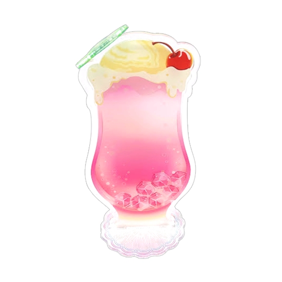 【グッズ-スタンドポップ】ノンキャラオリジナル 推しを入れるあのやつ-Grande- クリームソーダ ピンク【にじ丸商店】