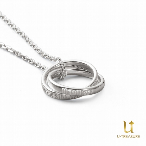 グッズ ネックレス ワンピース エース ルフィ ダブルリングネックレス シルバー アニメイト