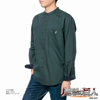 【グッズ-シャツ】進撃の巨人 メンズカジュアルシャツ エレン Sサイズ