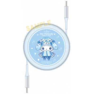 【グッズ-電化製品】マイメロディ&クロミ Dolly Mix PD60W対応 USB2.0 リール式Type-Cケーブル マイメロディ