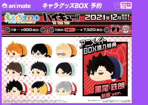グッズ マスコット もちもちマスコット ハイキュー Vol 4 アニメイト特典付き アニメイト
