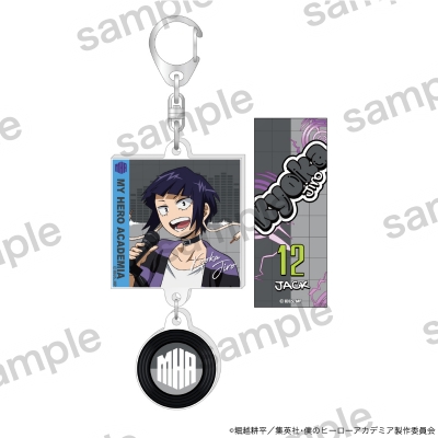 【グッズ-セットもの】僕のヒーローアカデミア レコード風キーホルダー&ステッカーセット 耳郎響香【まねきねこコラボ】