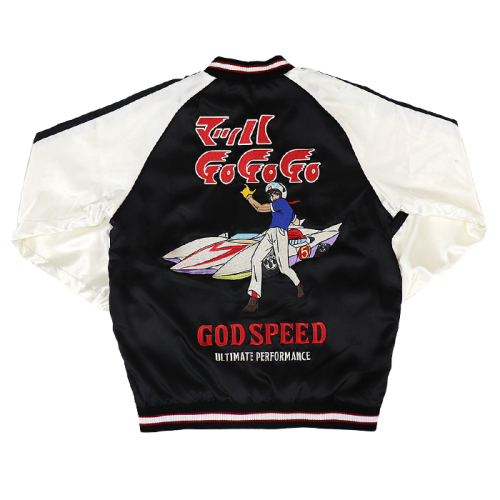 グッズ ジャンパー コート マッハgogogo スカジャン ブラックホワイト サイズl アニメイト