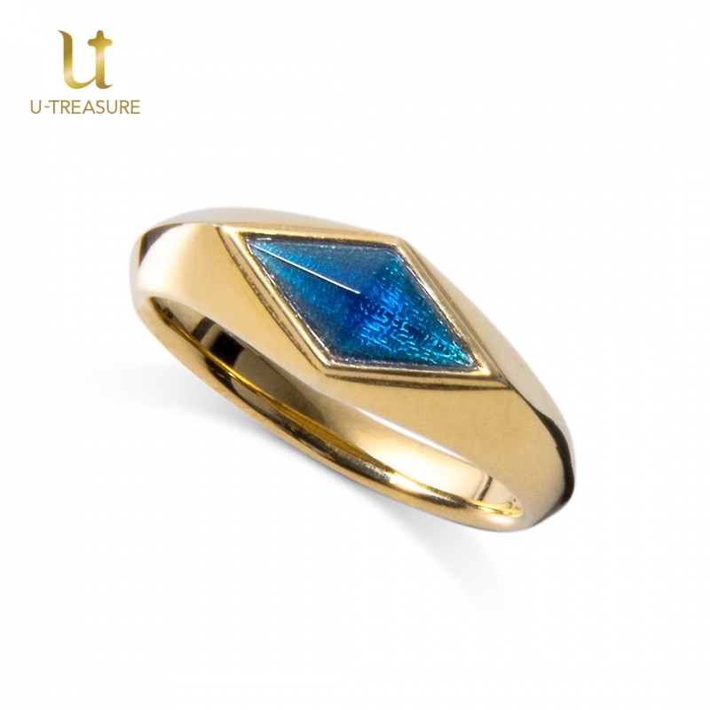 【グッズ-指輪】ふしぎの海のナディア ブルーウォーターリング シルバー 金メッキコーティング 10号