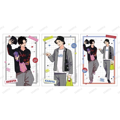 【グッズ-ブロマイド】ハッピークソライフ はらだ先生 描き下ろし 粕谷京太郎&葛谷善行 わくわくショッピングver. ブロマイド3枚セット
