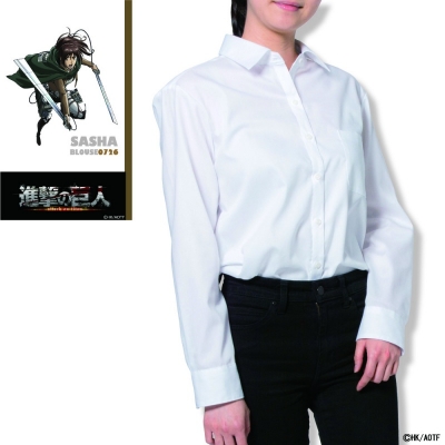 【グッズ-シャツ】進撃の巨人 形態安定シャツ サシャ レディースLサイズ