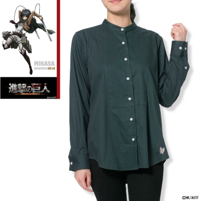 【グッズ-シャツ】進撃の巨人 レディースカジュアルシャツ ミカサ Sサイズ