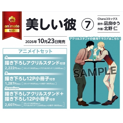 【コミック】美しい彼(7) アニメイトセットB【描き下ろし12P小冊子付き】