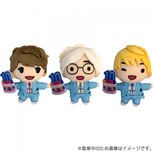 グッズ ぬいぐるみ Trignalのキラキラ ビートr 10th Anniversaryグッズ ぬいぐるみキーホルダー 3個セット アニメイト