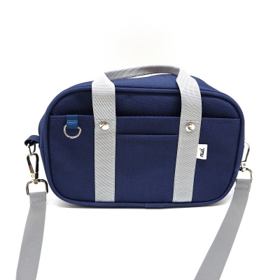 【グッズ-ポーチ】ノンキャラ nui.スクールバッグ風ポーチ ネイビー