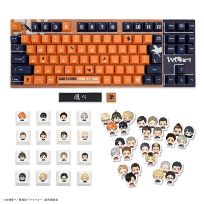 【グッズ-電化製品】ハイキュー!! × ふもコレ キーボード 烏野高校モデル 豪華セット 日本語配列 VARMILO×Kailh Prestige Light軸