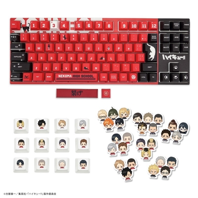 【グッズ-電化製品】ハイキュー!! × ふもコレ キーボード 音駒高校モデル 豪華セット 日本語配列 VARMILO×Kailh Prestige Silent軸