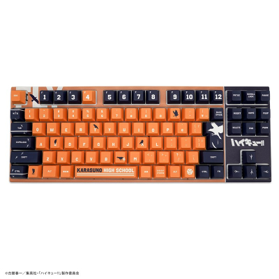 【グッズ-電化製品】ハイキュー!! × ふもコレ キーボード 烏野高校モデル 日本語配列 VARMILO×Kailh Prestige Light軸