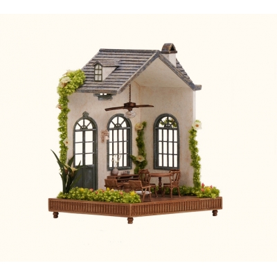 【フィギュアベース】南フランスのフラワーハウス 1/64 ドールハウス