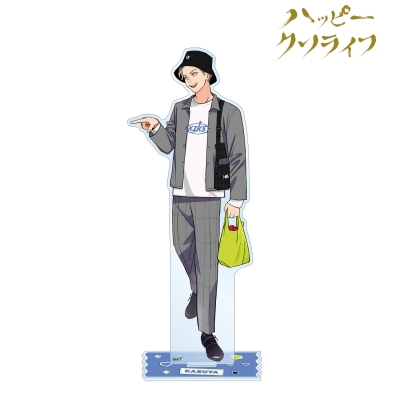【グッズ-スタンドポップ】ハッピークソライフ はらだ先生 描き下ろし 粕谷京太郎 わくわくショッピングver. BIGアクリルスタンド