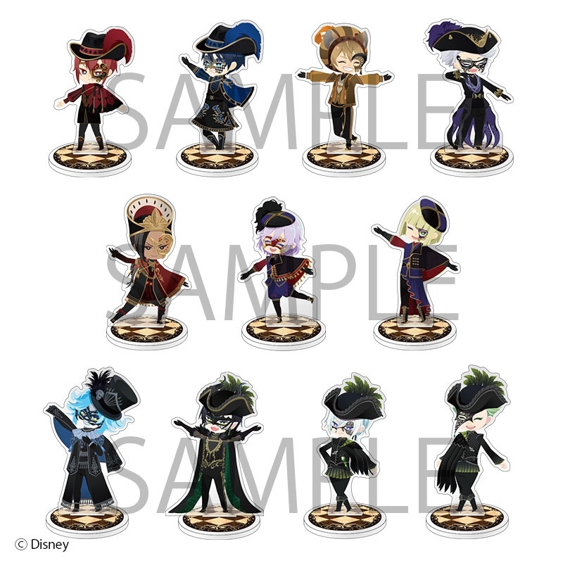 【グッズ-スタンドポップ】ディズニー ツイステッドワンダーランド ミニアクリルスタンドコレクション (マスカレードドレスver.)