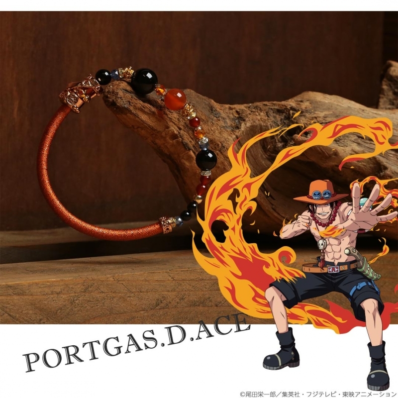 【グッズ-腕輪】ONE PIECE ワインドコードブレスレット ポートガス・D・エース
