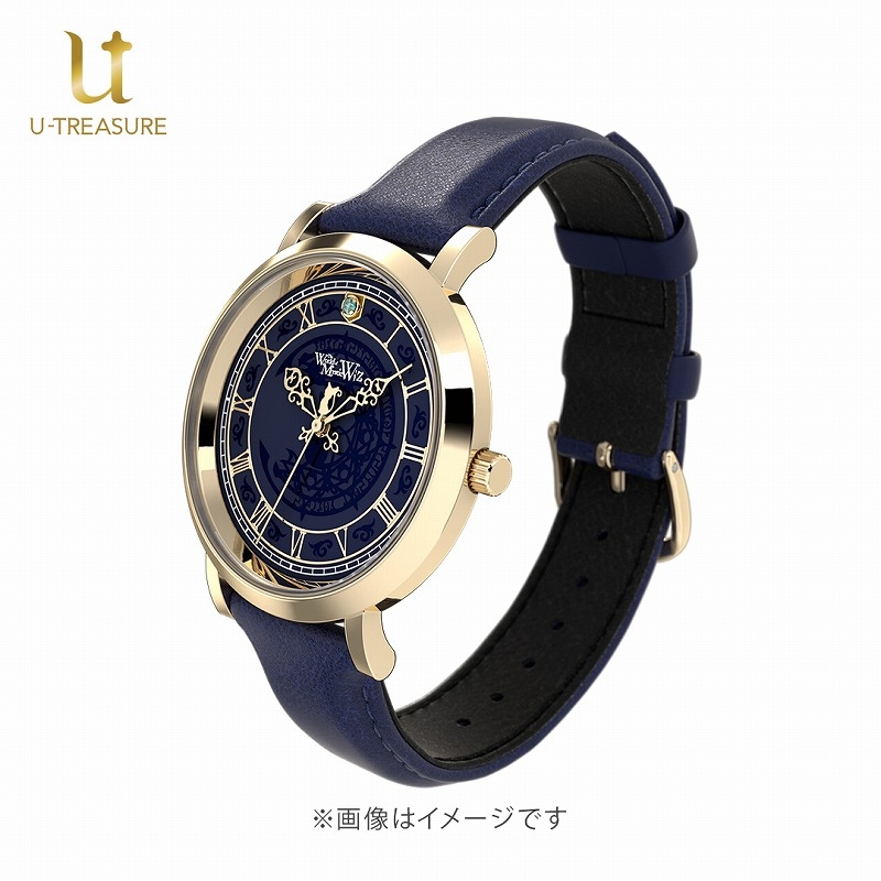 【グッズ-時計】クイズRPG 魔法使いと黒猫のウィズ 腕時計 －7th Anniversary－ ネイビー エニィ