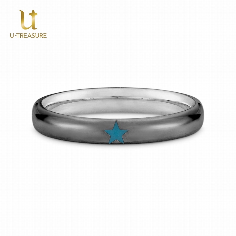 グッズ 指輪 Tvアニメ 美少年探偵団 イメージリング シルバー ブラックコーティング 双頭院 学 樹脂 ブルー 6号 アニメイト